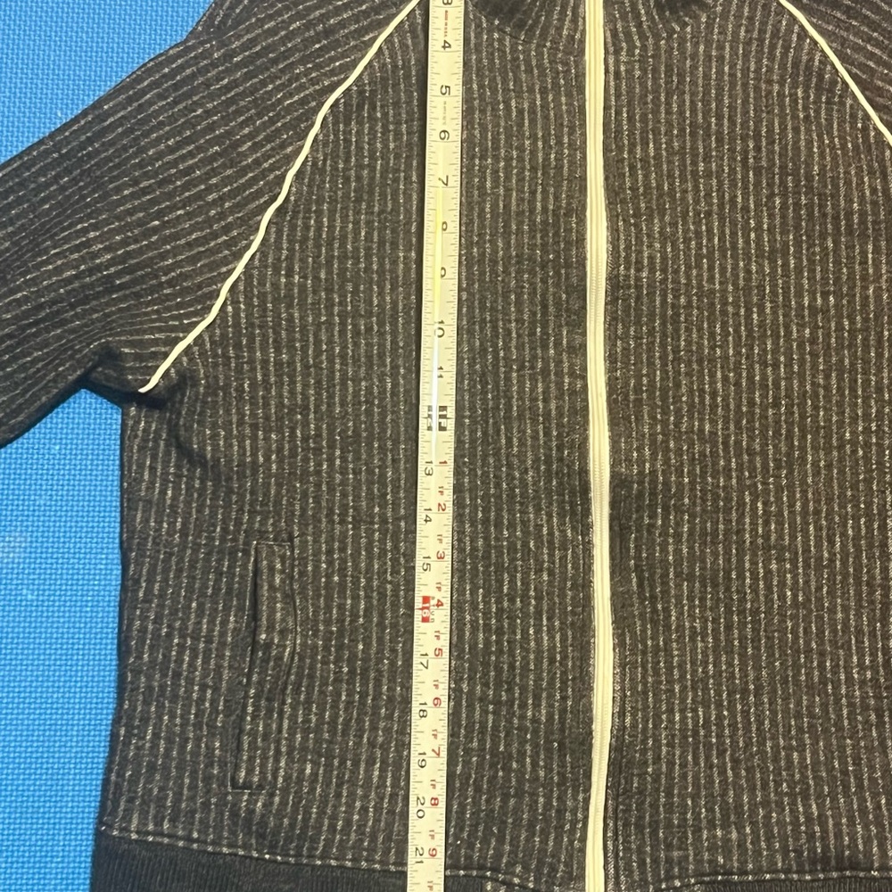 Todd Snyder Chalk Stripe Track Jacket Charcoal Medium - Picture 3 of 9